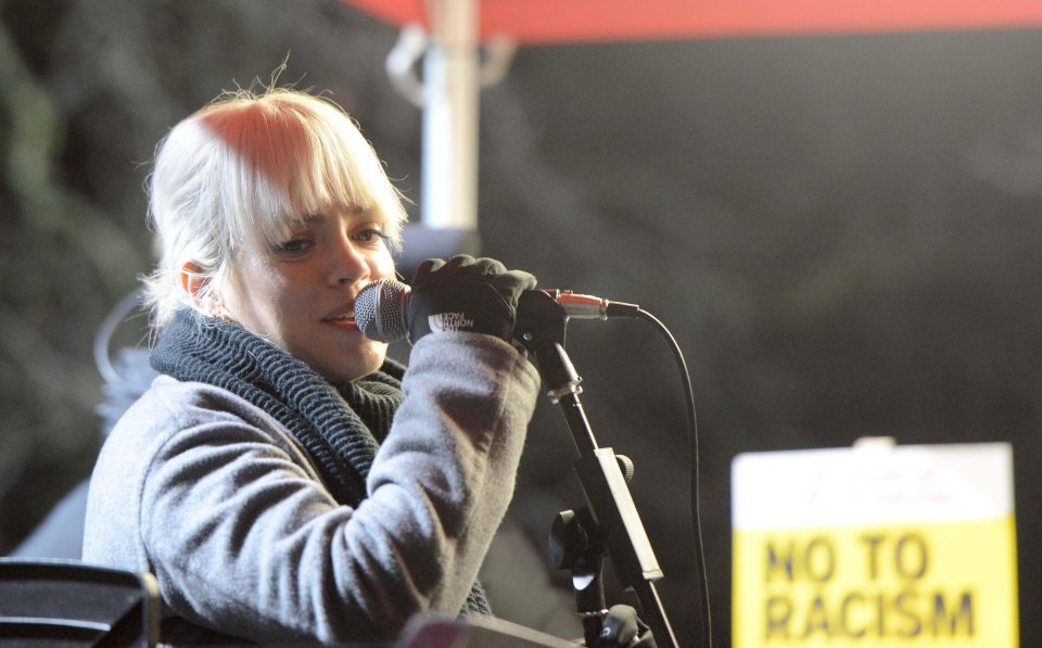  Lily Allen has become embroiled in a Twitter spat after referring to gay people as "f**s"