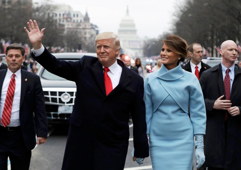  The family preferred to walk and wave to supporters