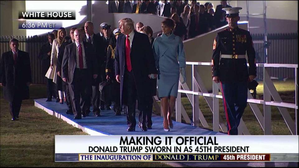  The Trump's arrive at the White House as President and First Lady of the United States