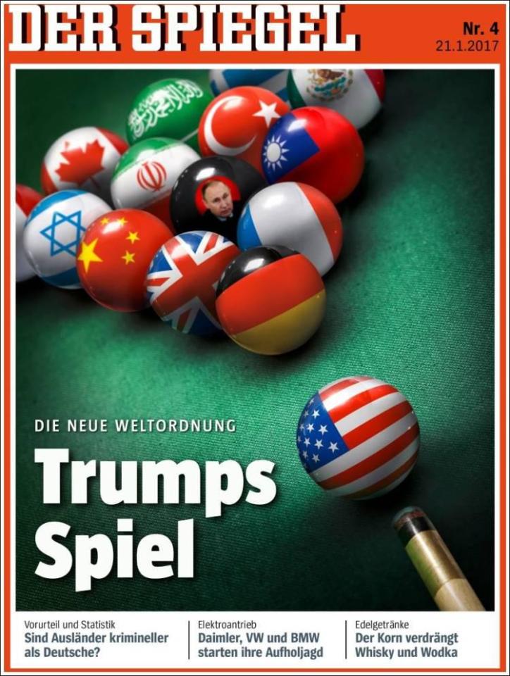  Germany's Der Spiegel had an arty front page with a similar slogan