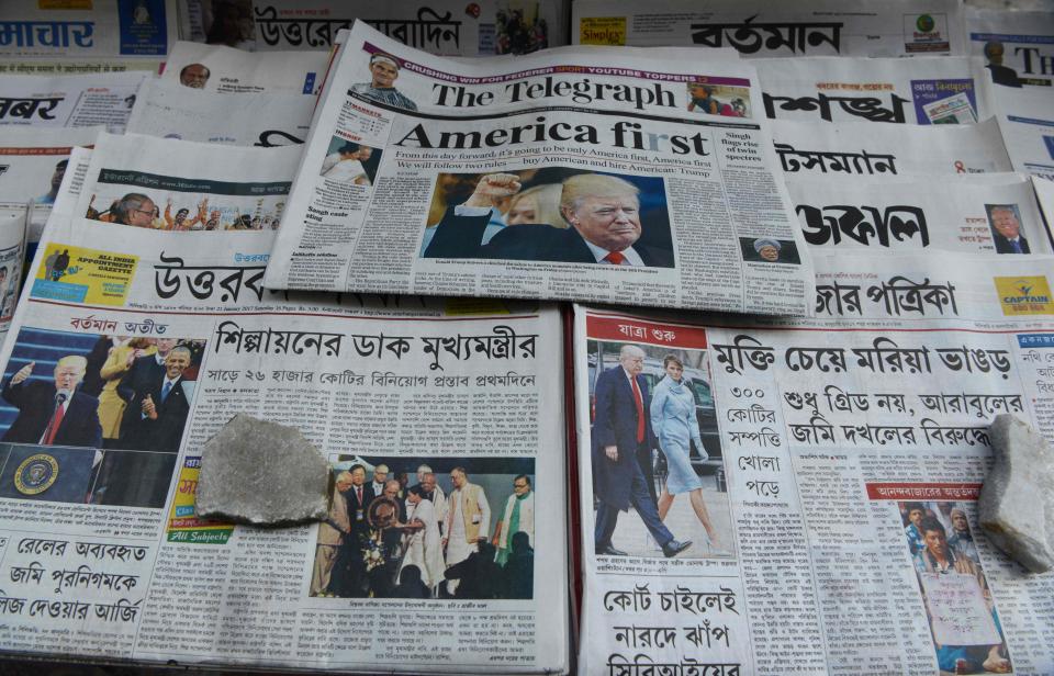  Indian newspapers lead on Trump's inauguration