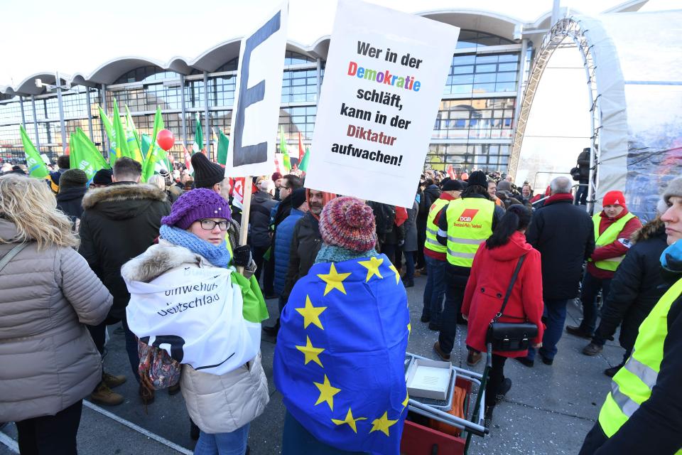  Many across Europe have protested the rise of the far right