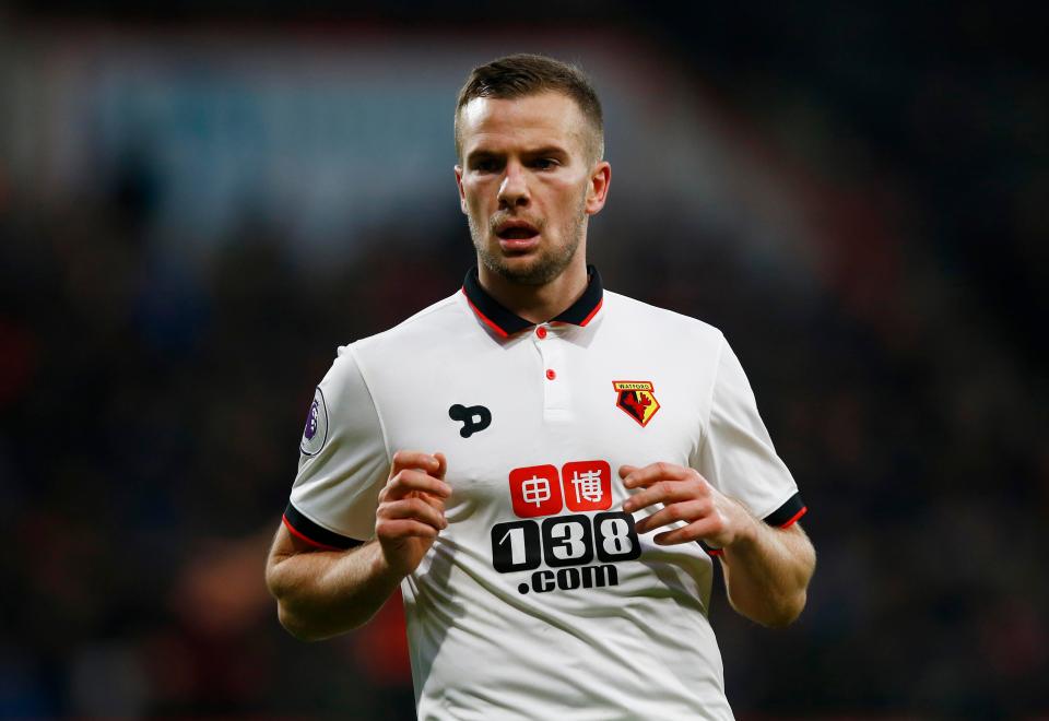  Tom Cleverley made his first start for Watford since arriving from Everton