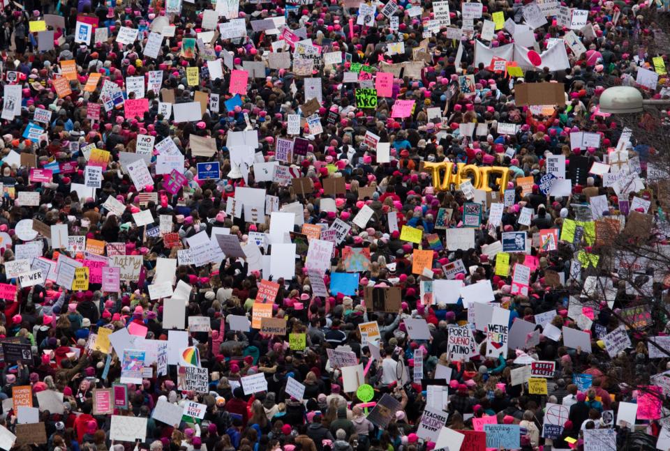  They also marched against the 59million US citizens who voted for Trump