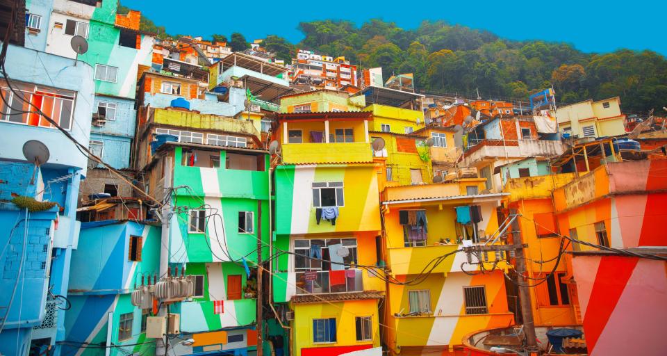  Painted Favelas in Rio de Janeiro, Brazil