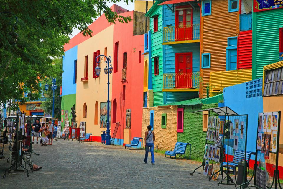  Incredible multicoloured houses in La Boca, Caminito, Buenos Aires, Argentina