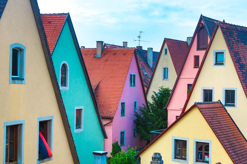  Traditional architecture in Rothenburg City, Germany