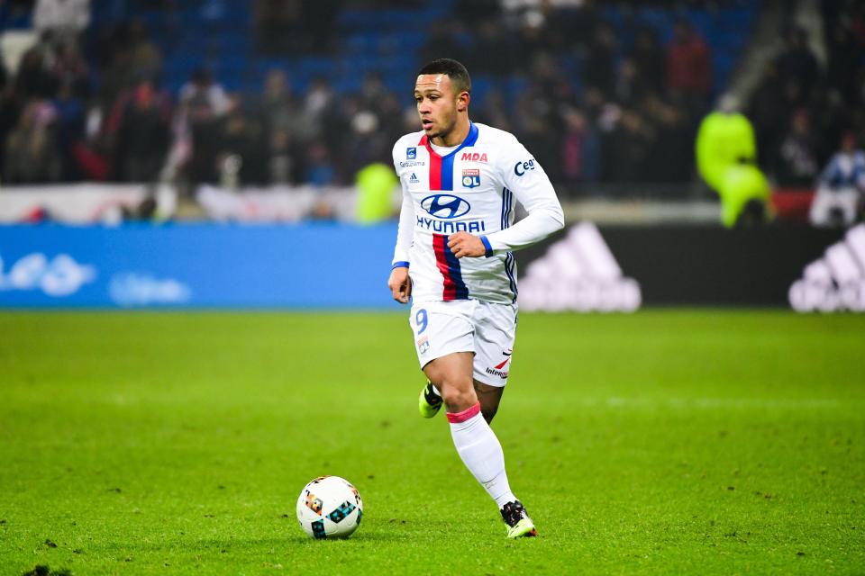 Memphis Depay in action for Lyon, who he joined after leaving Old Trafford