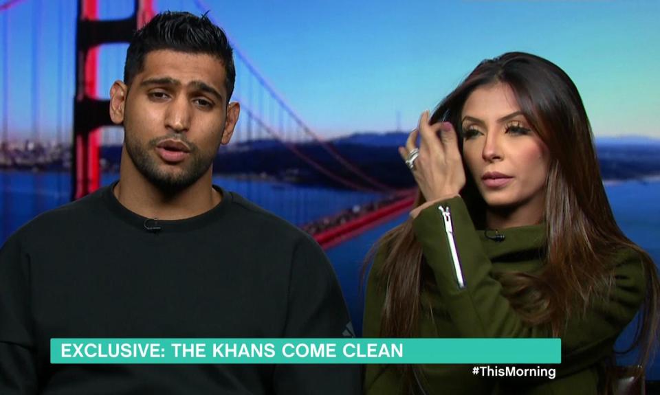  ITV This Morning exclusive interview with Amir Khan and wife Faryal Makhdoom Khan over their recent family rows and his sex tape leak