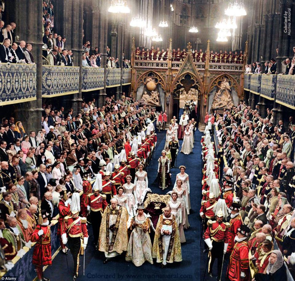  There's no doubt that the colourisation process can be lengthy, especially looking at the incredible detail in this coronation image