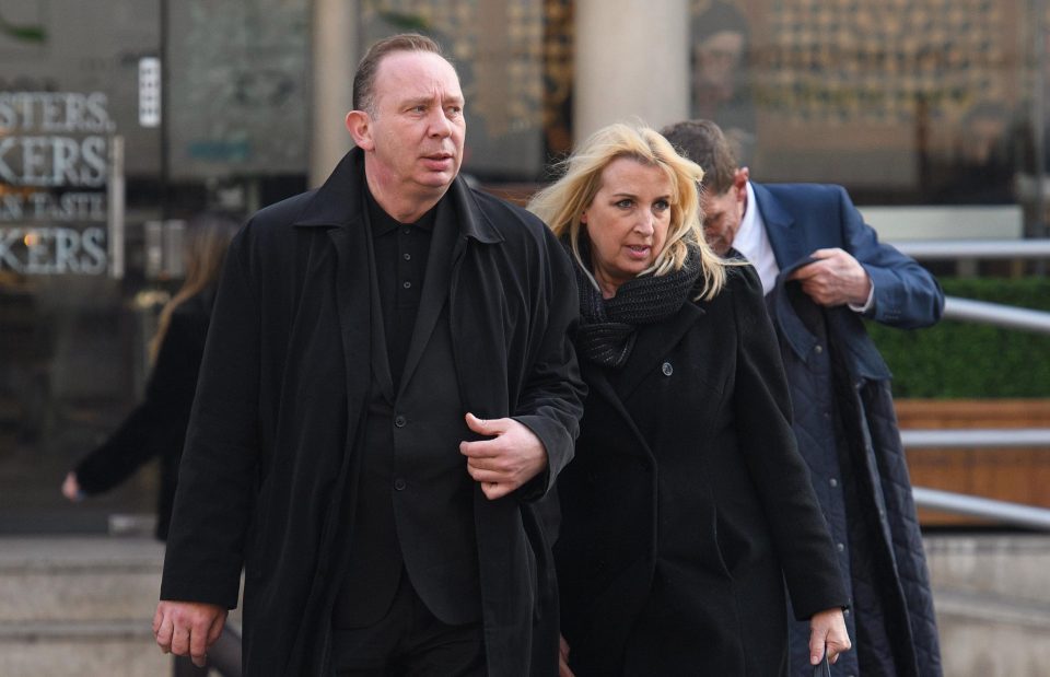  Mark Stocker left), who's parents Janet and John Stocker were killed in the terrorist attack in Tunisia, arrives at Royal Courts of Justice