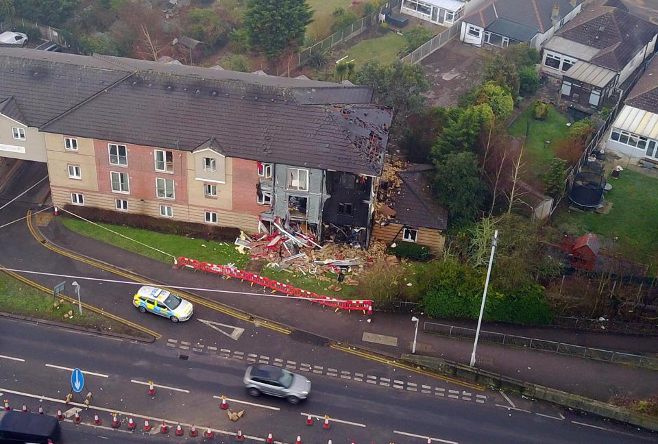  Police remained at the scene this morning after the blast last night