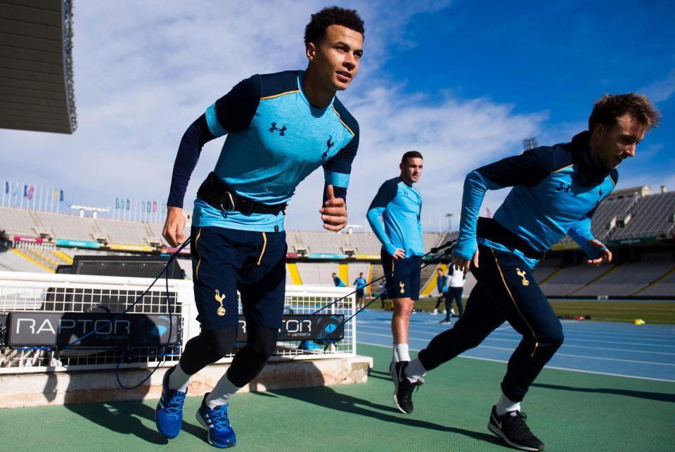 Spurs used the mild climate for some power training in their camp in Barcelona