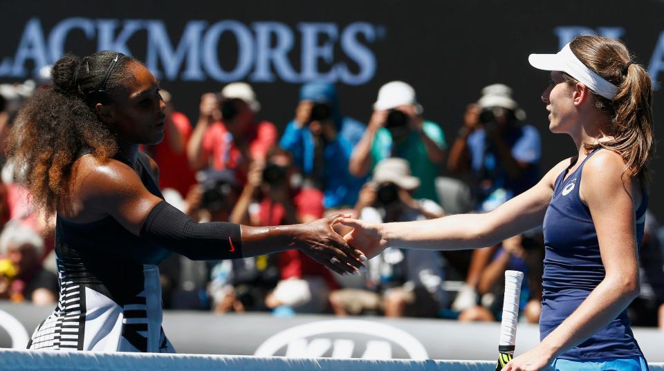  Jo Konta, seeded ninth, went into the match on an 18-set winning streak