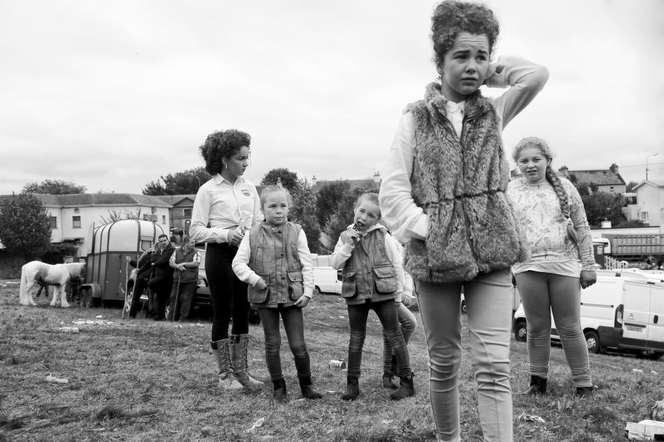  A group of girls hang out at the fair