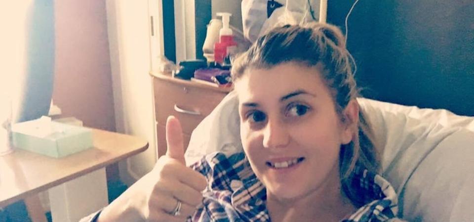 Kayleigh said she thought nothing of the polyps the nurse found in her smear test before her wedding until she got the life-changing news