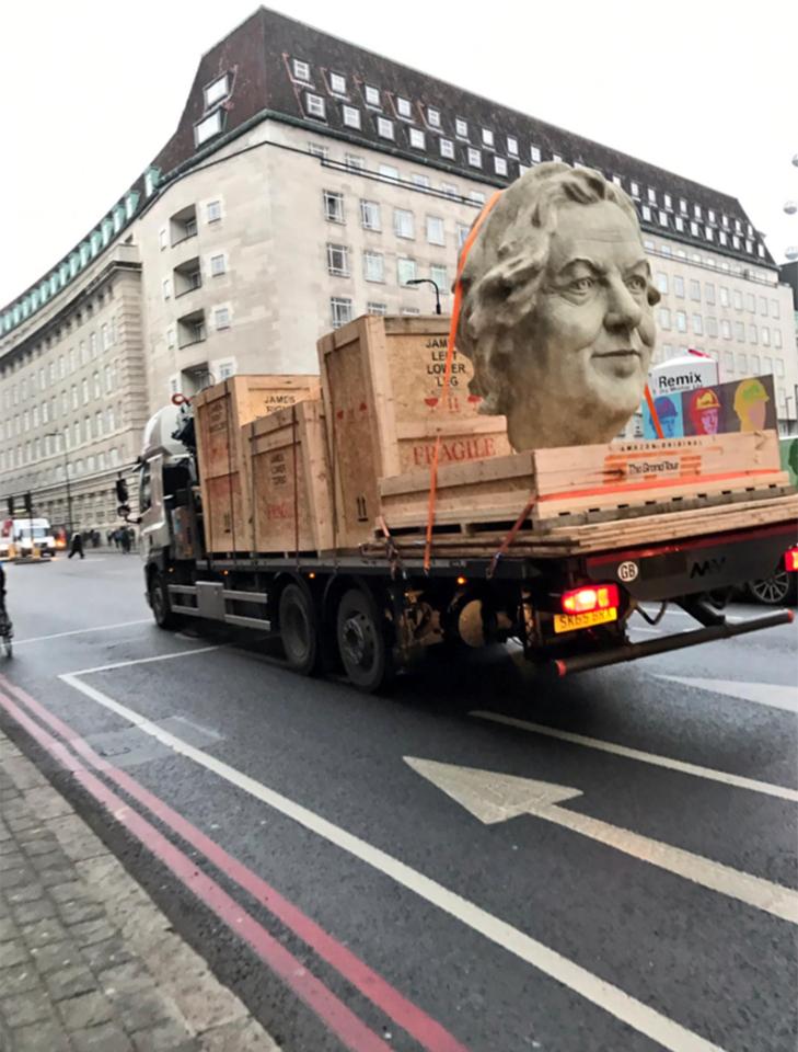  The head of James May travels to an unknown location in London