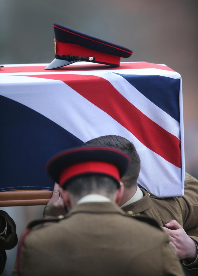  Soldiers from Scott’s unit, the 2nd Battalion The Duke of Lancaster’s Regiment acted as pallbearers