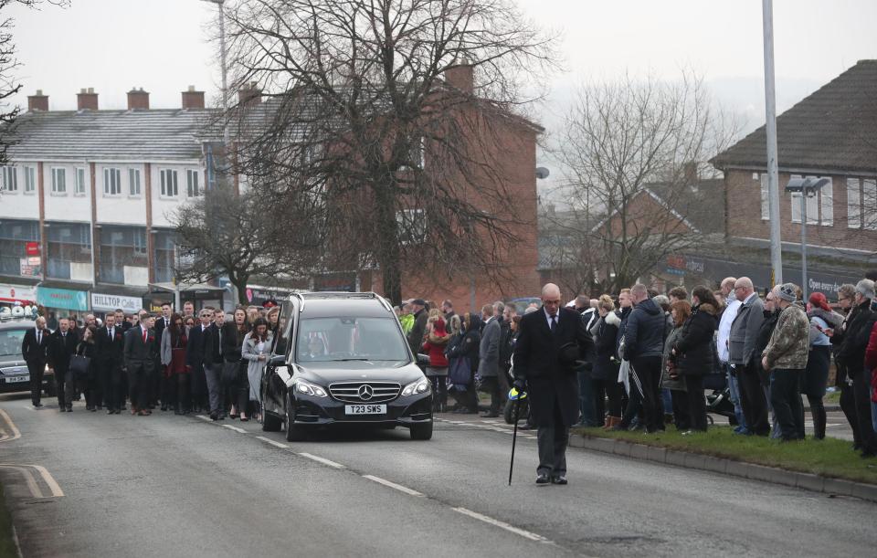  Well-wishers lined the streets to pay tribute to the fallen soldier