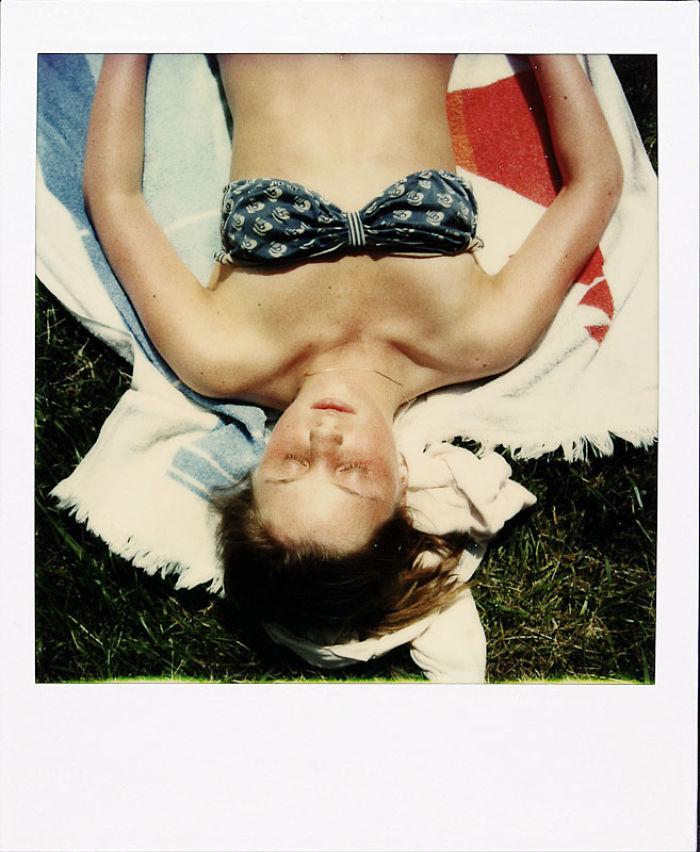  Some of the images show his relationships and friendships that came and went over the years. This sunbathing shot was taken on June 1, 1981