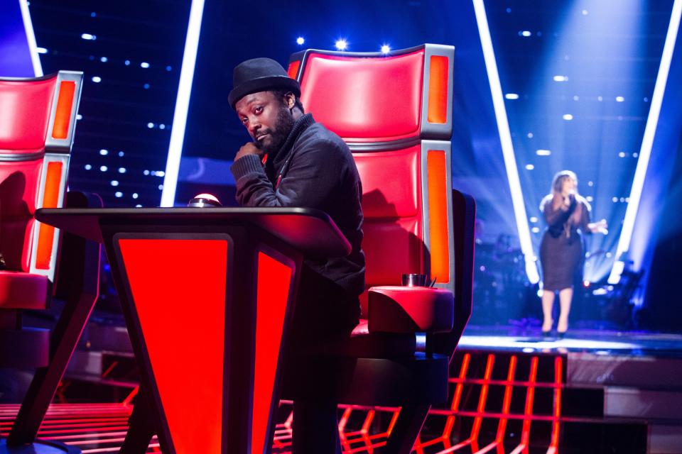  Rapper Will.i.am had an awkward moment when he failed to turn his chair around on The Voice for a girl who had already written a song with him