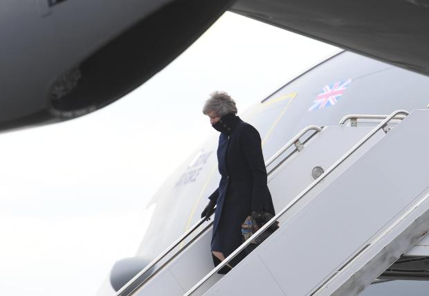 Theresa May, here arriving in the US, thinks she's going to get on well with Donald Trump