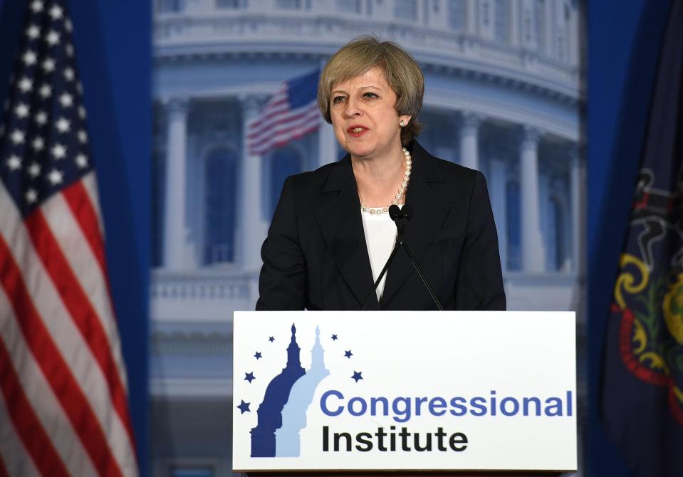  Theresa May is on a two-day visit to the United States