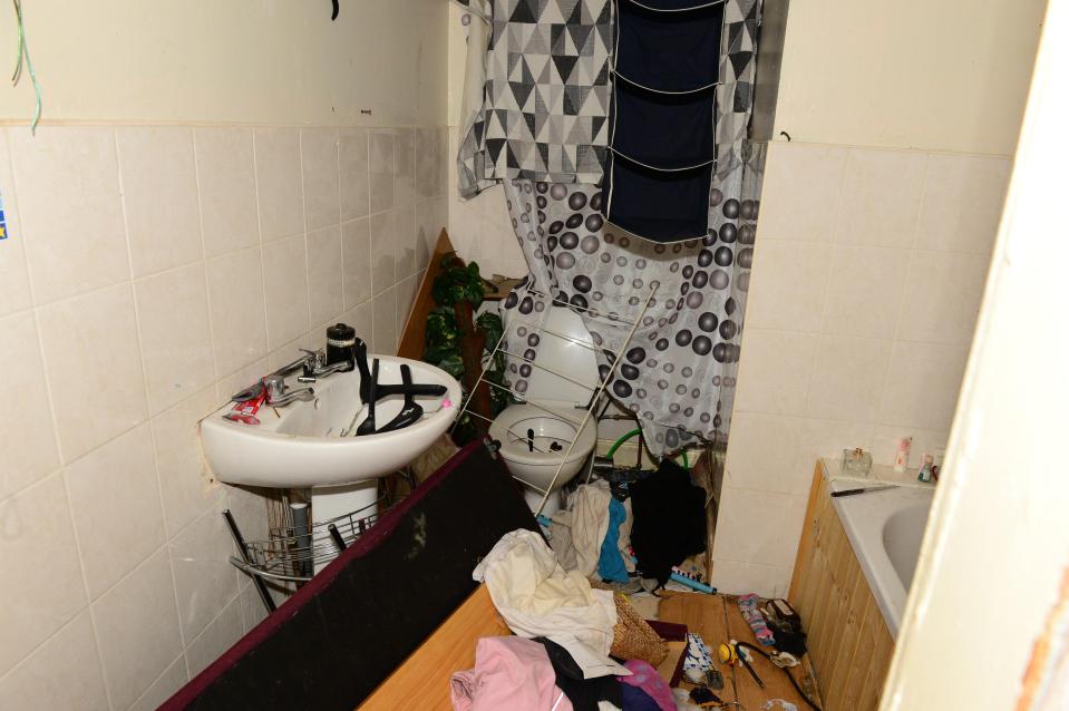  A bathroom was left in an unusable state after squatters were finally removed from house