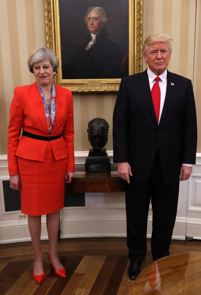  Judi points to May’s splayed power pose, compared to Trump’s "sheepish" expression