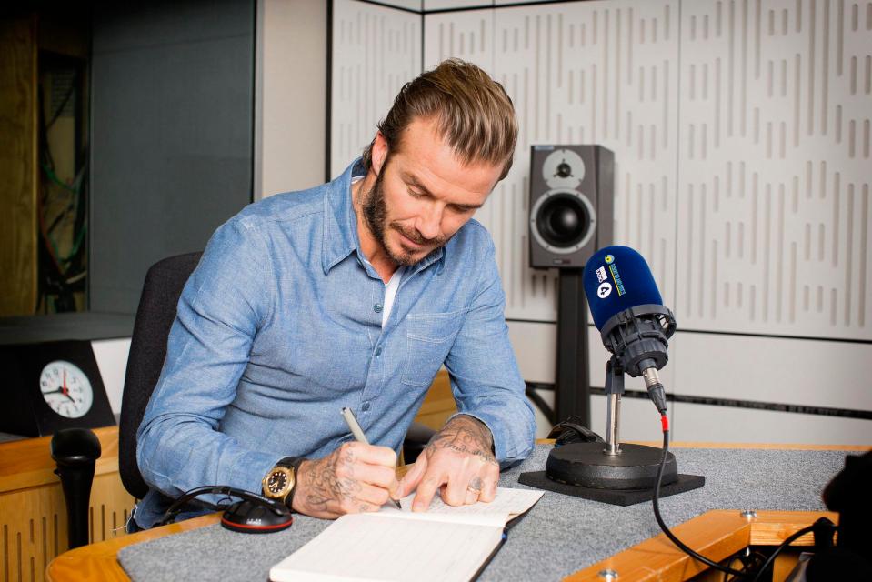  David Beckham as he joins Desert Island Discs for the programme's 75th anniversary edition