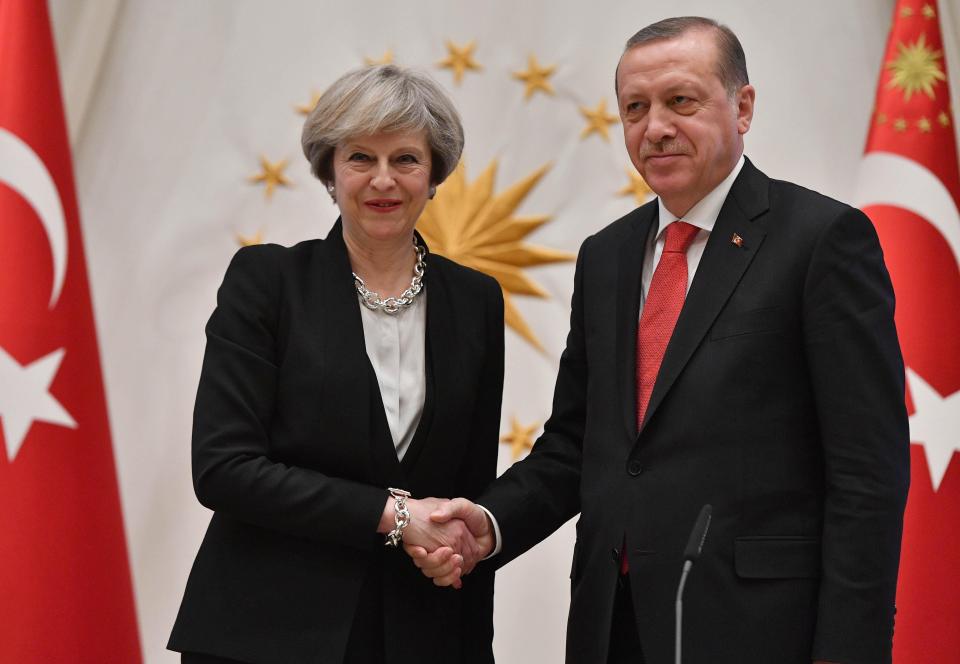  The claims come as PM Theresa May agreed a post-Brexit trade deal with Turkey today