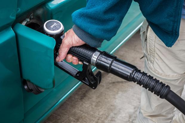 Man filling car