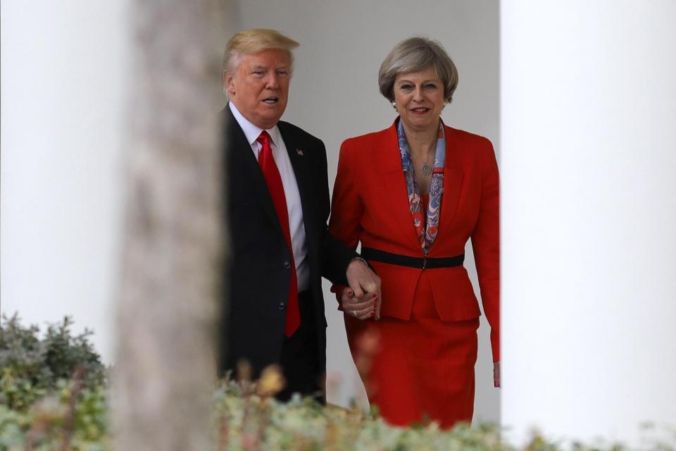  The press conference in Ankara came just 24 hours after Mrs May met with Donald Trump in the White House