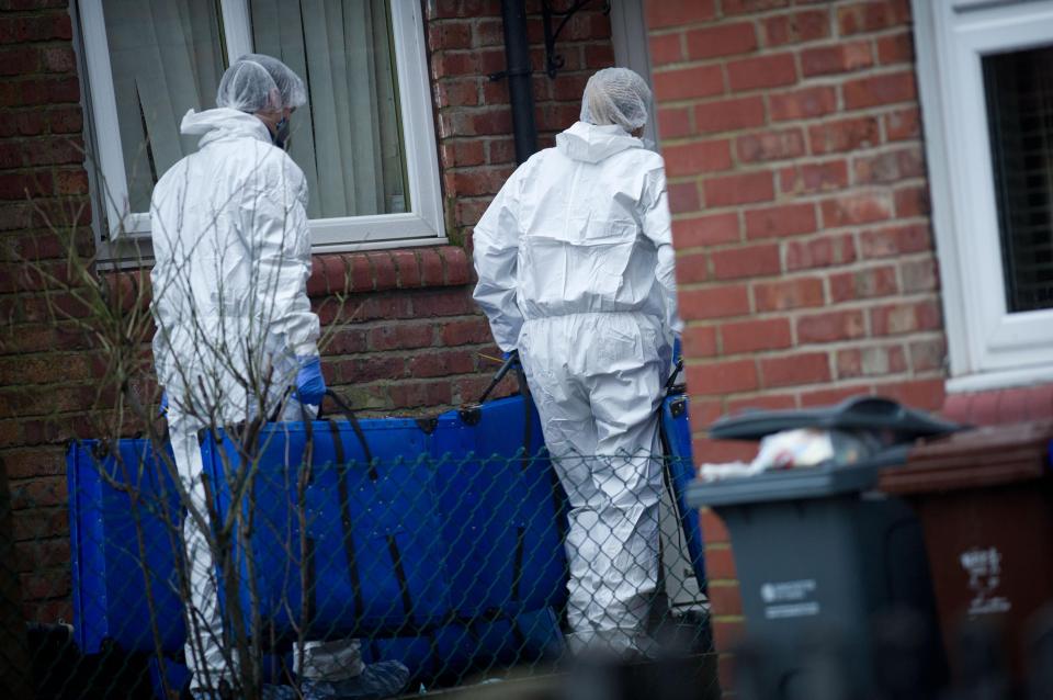  The house was cordoned off while police carry out their investigation