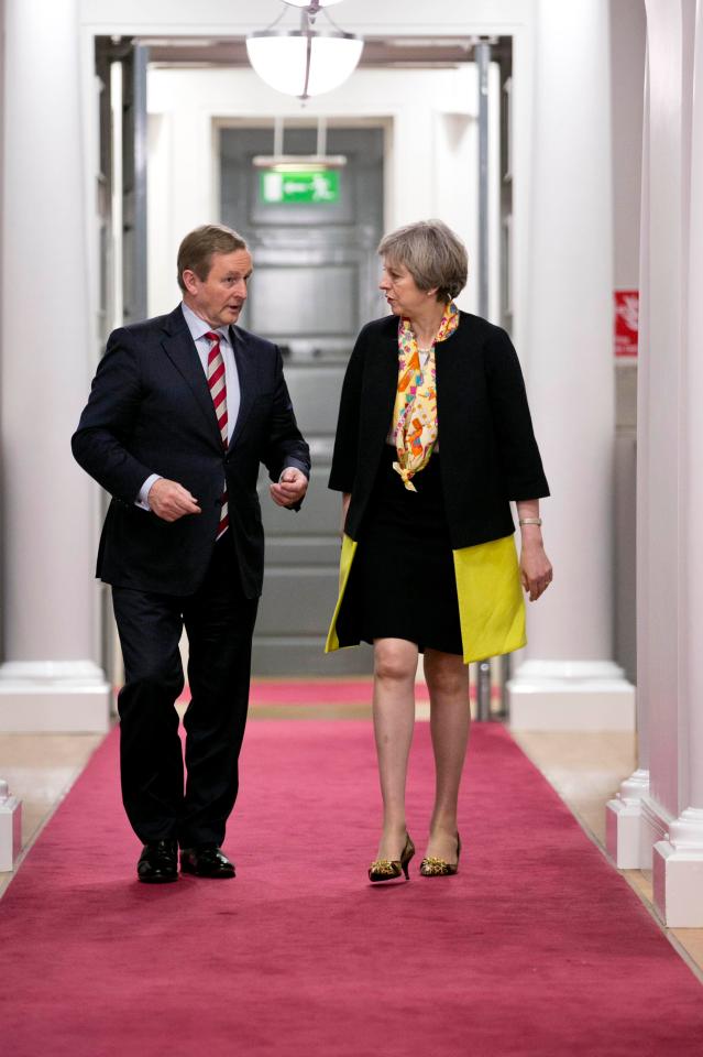  Theresa May met the Irish Prime Minister, Enda Kenny, earlier today