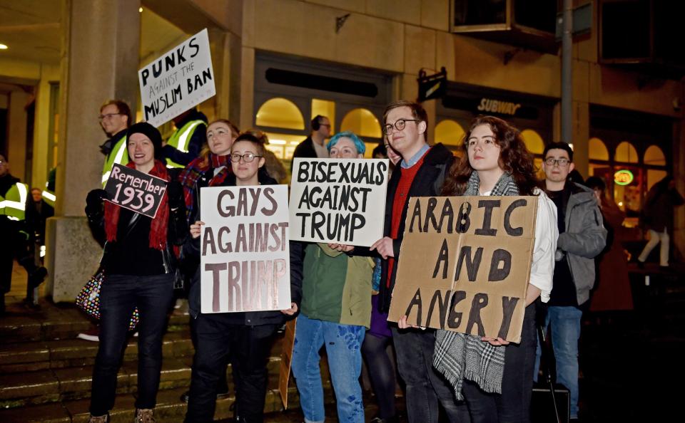  Crowds of people turned out in cities across the UK tonight to make their voices heard