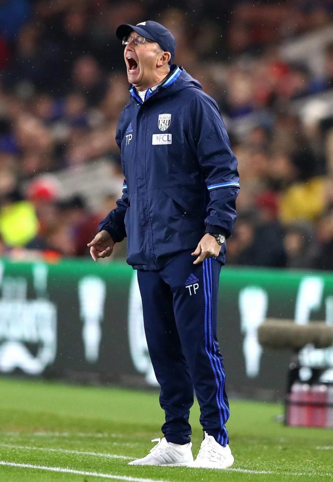 Tony Pulis as animated as ever on the touchline 