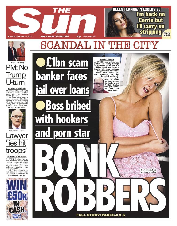 The Sun front page 