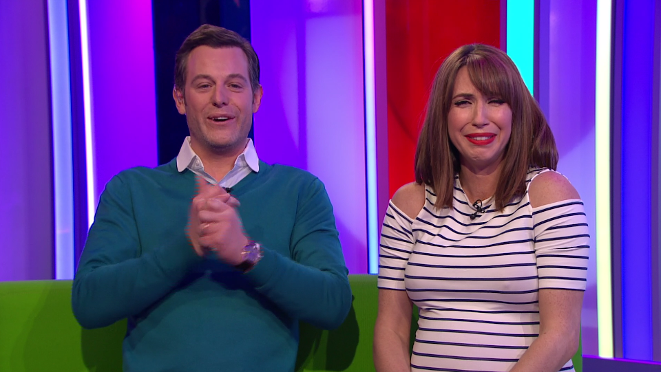  Alex struggled to stop herself laughing as co-host Matt Baker attempted to move the show on