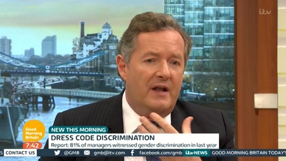  Piers Morgan insisted some women should be told to wear heels to work