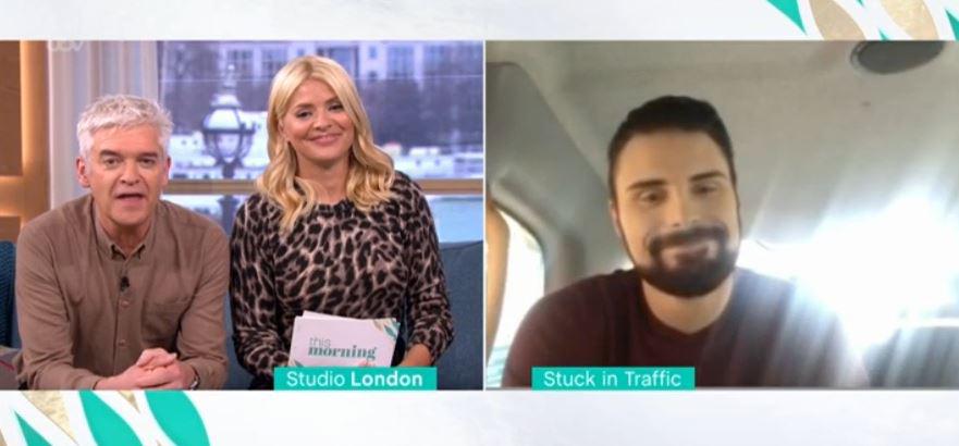  Rylan Clark-Neal was unable to make it to the This Morning studio in time for his segment