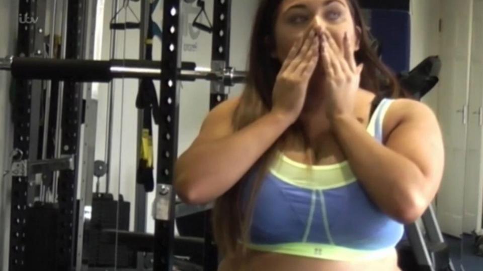  The TV star sobbed as she found out her weight had shot up to more than 11 stone