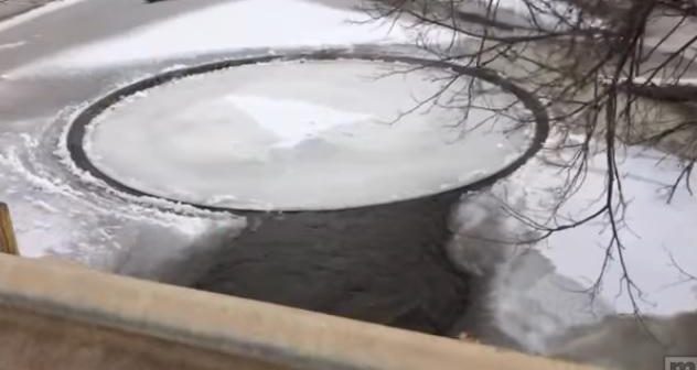  The mystery spinning ice disk was spotted in Michigan