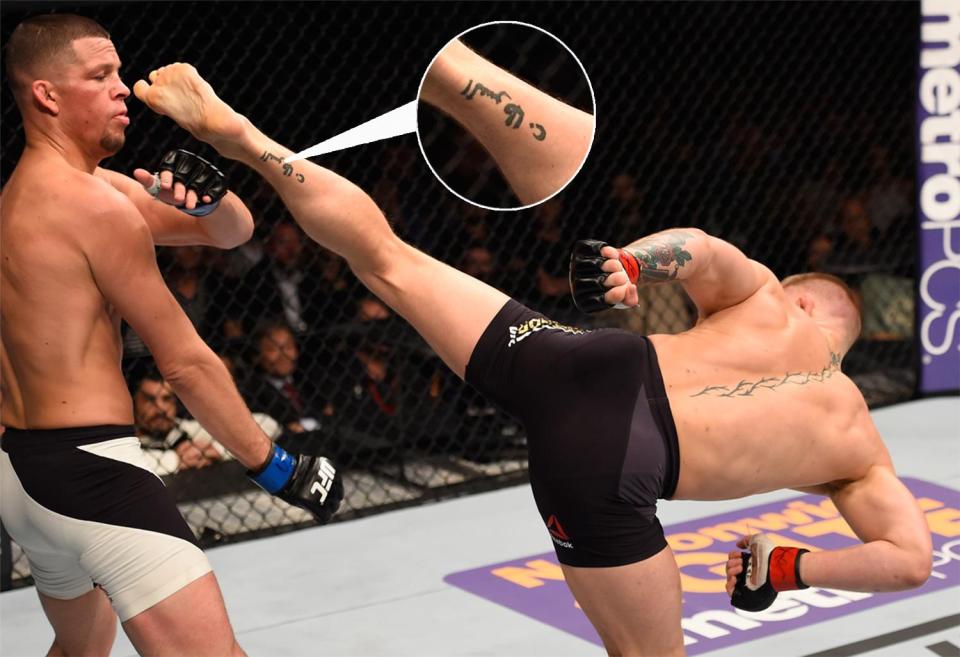  Conor McGregor's calf tattoo has been translated as 'Cancer' - the Irishman admits he doesn't know what it means