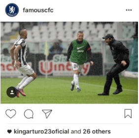 Arturo Vidal liked an Instagram post linking him with a move to Chelsea