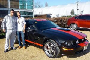  Football aces ... Arsenal star Theo Walcott's motor