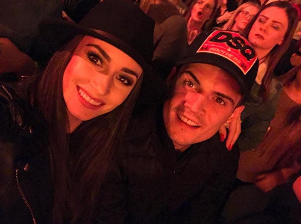  Granit Xhaka and girlfriend Leonita Lekaj enjoy an evening out