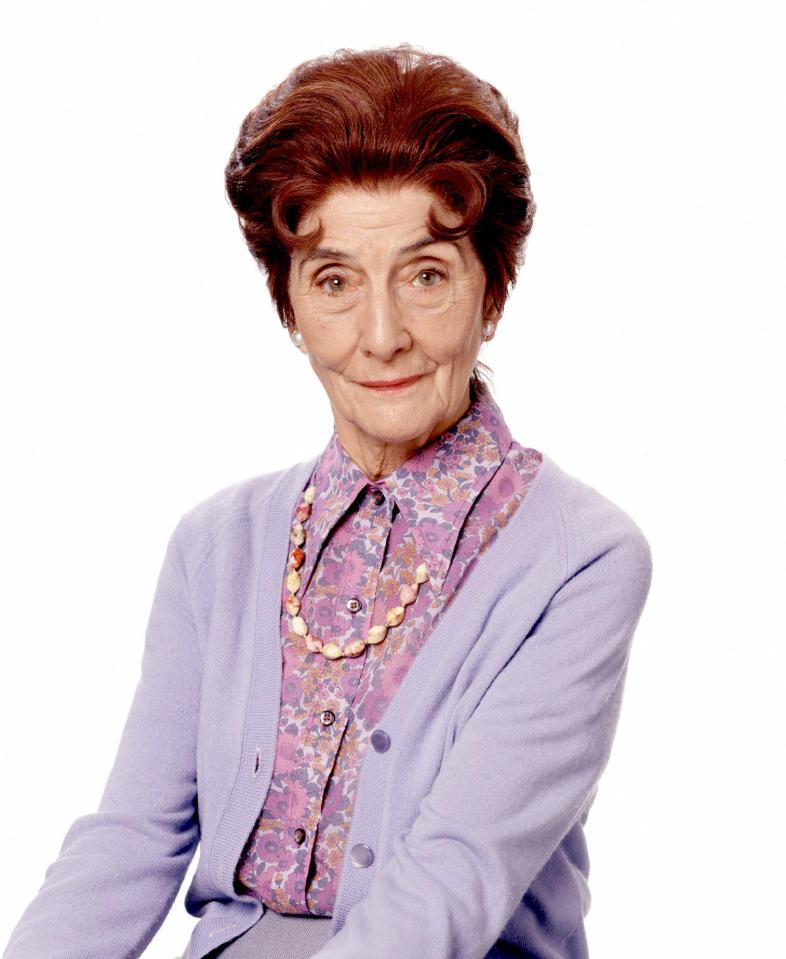 June Brown is pictured here as Dot, the role she has played for over 30 years