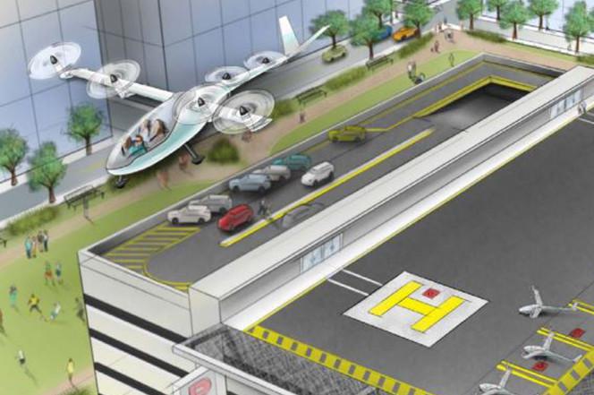  An illustration from Uber's report on the future of urban air transportation