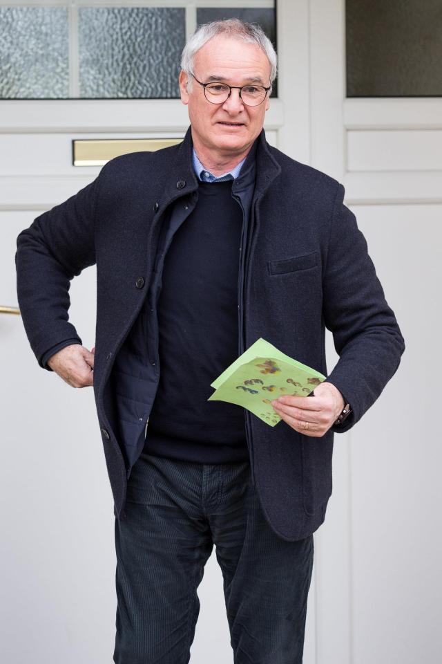 Claudio Ranieri pictured outside his house on Friday after being sacked